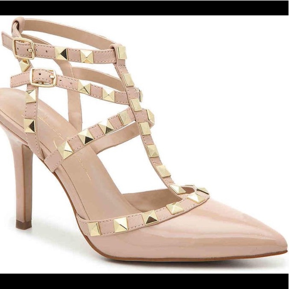 Studded Nude Patent Heels - “Dameera”- Jessica Simpson